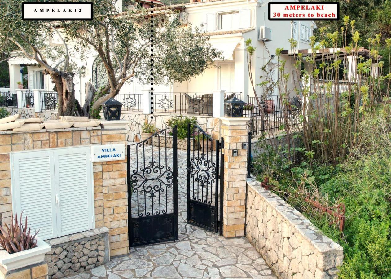 Villa Ampelaki "30 Meters To Beach" Palaiokastritsa Esterno foto